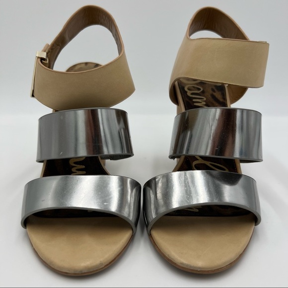 Sam Edelman Yelena Block Heels Tan Size 8 - Picture 11 of 12